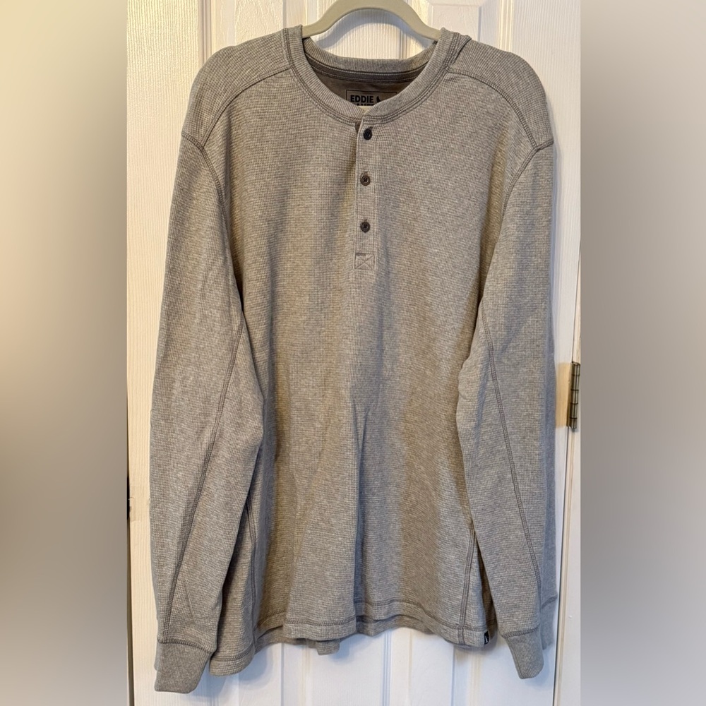 NWOT Eddie Bauer Men's Thermal Long-Sleeve Henley Shirt Size XL